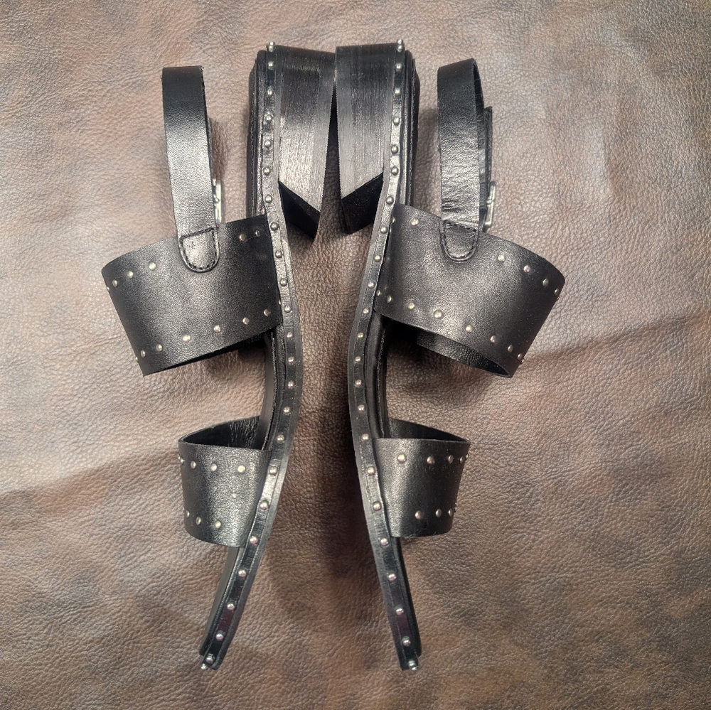 Vintage Foundry Co Linda Leather Studded Slingback Sandal Size 10 NIB - Picture 2 of 9